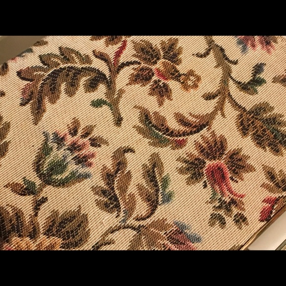 Vintage Antique Fall Floral Tapestry Handbag Purse - Picture 2 of 8